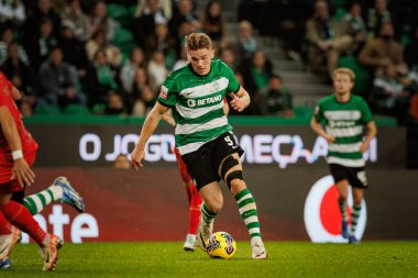 Liga Portekiz maçında Viktor Gyokeres, 23 / 24 Maç boyunca Sporting CP ve Gil Vicente FC, Estadio Jose Alvalade, Lizbon, Portekiz. (Maciej Rogowski)