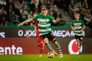 Liga Portekiz maçında Viktor Gyokeres, 23 / 24 Maç boyunca Sporting CP ve Gil Vicente FC, Estadio Jose Alvalade, Lizbon, Portekiz. (Maciej Rogowski)