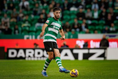 Goncalo Inacio, Liga Portekiz maçında 23 / 24 Maç sırasında Sporting CP ve Gil Vicente FC, Estadio Jose Alvalade, Lizbon, Portekiz. (Maciej Rogowski)