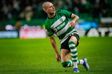 Liga Portugal maçında Nuno Santos ile Gil Vicente FC, Estadio Jose Alvalade, Lizbon, Portekiz arasında 23 / 24 maç vardı. (Maciej Rogowski)