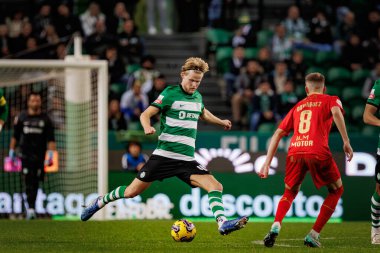 Liga Portugal maçında Morten Hjulmand ile Gil Vicente FC, Estadio Jose Alvalade, Lizbon, Portekiz arasında 23 / 24 maç vardı. (Maciej Rogowski)