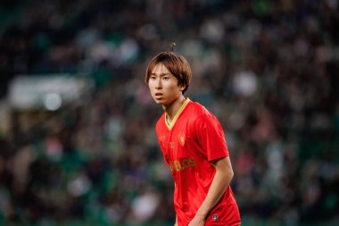 Tatsuki Fujimoto, Liga Portekiz 'de 23 / 24, Gil Vicente FC, Estadio Jose Alvalade, Lizbon, Portekiz arasında oynandı. (Maciej Rogowski)