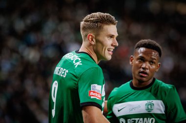 Liga Portekiz maçında Viktor Gyokeres, 23 / 24 Maç boyunca Sporting CP ve Gil Vicente FC, Estadio Jose Alvalade, Lizbon, Portekiz. (Maciej Rogowski)