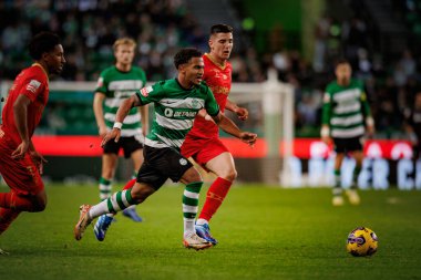 Liga Portekiz maçında Marcus Edwards, Sporting CP ile Gil Vicente FC, Estadio Jose Alvalade, Lizbon, Portekiz arasında 23 / 24 maç oynadı. (Maciej Rogowski)