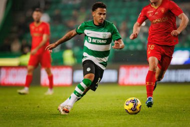 Liga Portekiz maçında Marcus Edwards, Sporting CP ile Gil Vicente FC, Estadio Jose Alvalade, Lizbon, Portekiz arasında 23 / 24 maç oynadı. (Maciej Rogowski)