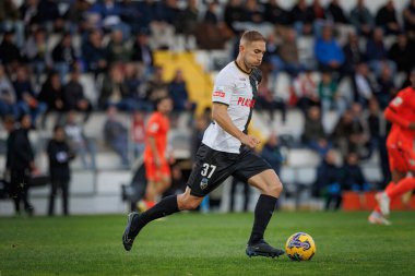 Portekiz Ligi maçında Goncalo Silva, SC Farense ile Vitoria SC, Estadio de Sao Luis, Faro, Portekiz arasında 23 / 24 maç oynadı. (Maciej Rogowski)