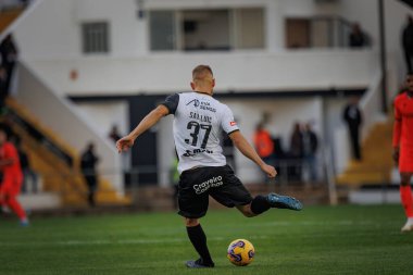 Portekiz Ligi maçında Goncalo Silva, SC Farense ile Vitoria SC, Estadio de Sao Luis, Faro, Portekiz arasında 23 / 24 maç oynadı. (Maciej Rogowski)