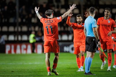 Jota Silva, Liga Portekiz 'de SC Farense ile Vitoria SC, Estadio de Sao Luis, Faro, Portekiz arasında oynanan 23 / 24' lük maçta attığı golü kutluyor. (Maciej Rogowski)
