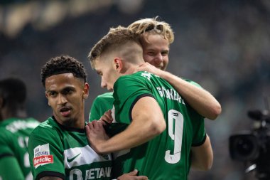 Viktor Gyokeres, Liga Portekiz 'de Sporting CP ile FC Porto, Estadio Jose Alvalade, Lizbon, Portekiz arasında oynanan 23 / 24' lük maçta attığı golü kutluyor. (Maciej Rogowski)