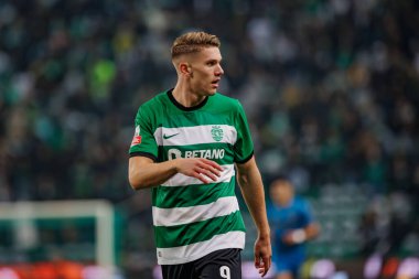 Liga Portekiz maçında Viktor Gyokeres, Sporting CP ile FC Porto, Estadio Jose Alvalade, Lizbon, Portekiz arasında 23 / 24 maç oynadı. (Maciej Rogowski)