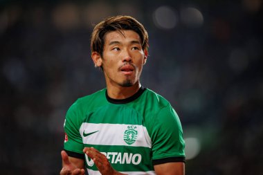 Hidemasa Morita, Liga Portekiz 'de Sporting CP ile FC Porto, Estadio Jose Alvalade, Lizbon, Portekiz arasında oynanan 23 / 24 maçında. (Maciej Rogowski)