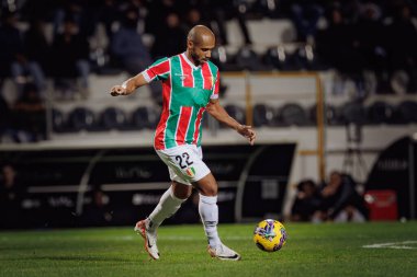 Liga Portekiz maçında Leo Cordeiro SC Farense ile CF Estrela Amadora, Estadio de Sao Luis, Faro, Portekiz arasında 23 / 24 maç oynadı. (Maciej Rogowski)