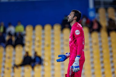 Rodrigo Nascimento, Liga Portekiz maçında GD Estoril Praia ile GD Chaves arasında Estadio Antonio Coimbra da Mota, Estoril, Lizbon, Portekiz 'de oynanan 23 / 24 maçında. (Maciej Rogowski)