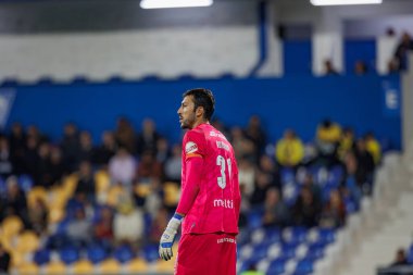 Rodrigo Nascimento, Liga Portekiz maçında GD Estoril Praia ile GD Chaves arasında Estadio Antonio Coimbra da Mota, Estoril, Lizbon, Portekiz 'de oynanan 23 / 24 maçında. (Maciej Rogowski)