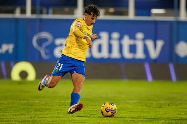 Rodrigo Nascimento, Liga Portekiz maçında GD Estoril Praia ile GD Chaves arasında Estadio Antonio Coimbra da Mota, Estoril, Lizbon, Portekiz 'de oynanan 23 / 24 maçında. (Maciej Rogowski)