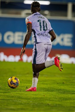 Rodrigo Nascimento, Liga Portekiz maçında GD Estoril Praia ile GD Chaves arasında Estadio Antonio Coimbra da Mota, Estoril, Lizbon, Portekiz 'de oynanan 23 / 24 maçında. (Maciej Rogowski)