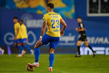 Rodrigo Nascimento, Liga Portekiz maçında GD Estoril Praia ile GD Chaves arasında Estadio Antonio Coimbra da Mota, Estoril, Lizbon, Portekiz 'de oynanan 23 / 24 maçında. (Maciej Rogowski)