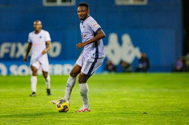 Rodrigo Nascimento, Liga Portekiz maçında GD Estoril Praia ile GD Chaves arasında Estadio Antonio Coimbra da Mota, Estoril, Lizbon, Portekiz 'de oynanan 23 / 24 maçında. (Maciej Rogowski)