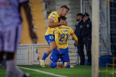 Rodrigo Nascimento, Liga Portekiz maçında GD Estoril Praia ile GD Chaves arasında Estadio Antonio Coimbra da Mota, Estoril, Lizbon, Portekiz 'de oynanan 23 / 24 maçında. (Maciej Rogowski)