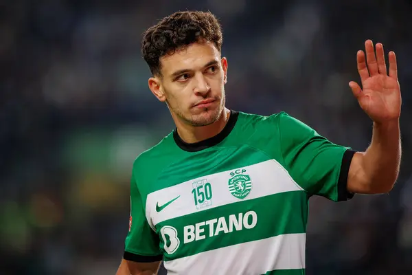 stock image Pedro Goncalves during Liga Portugal 23/24 game between Sporting CP and FC Porto, Estadio Jose Alvalade, Lisbon, Portugal. (Maciej Rogowski)