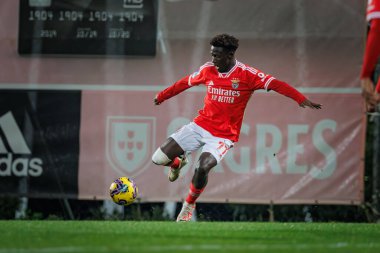Gerson Sousa, Liga Portugal 2 Sabseg maçında 23 / 24 SL Benfica B ve CD Nacional arasında Benfica Campus, Seixal, Lizbon, Portekiz 'de oynandı. (Maciej Rogowski)
