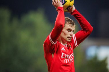 Joao Tome, Liga Portugal 2 Sabseg maçında SL Benfica B ve CD Nacional arasında Benfica Campus, Seixal, Lizbon, Portekiz 'de oynanmıştır. (Maciej Rogowski)