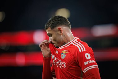 Portekiz 'in başkenti Lizbon' daki Estadio Da Luz 'da SL Benfica ile FC Famalicao arasında oynanan Taca de Portugal maçında Morato, 23 / 24 dördüncü tur maçında. (Maciej Rogowski)