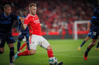 Casper Tengstedt Taca de Portugal maçında SL Benfica ve FC Famalicao arasında oynanan 23 / 24 'lük dördüncü tur maçında Estadio Da Luz, Lizbon, Portekiz' de. (Maciej Rogowski)