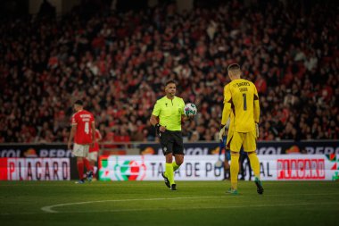 Portekiz 'in başkenti Lizbon' da oynanan Taca de Portugal maçında SL Benfica ile FC Famalicao arasında oynanan 23 / 24 'lük maçta Anatoliy Trubin. (Maciej Rogowski)