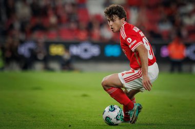 Joao Neves Taca de Portugal maçında SL Benfica ile FC Famalicao arasında oynanan 23 / 24 'lük dördüncü tur maçında Estadio Da Luz, Lizbon, Portekiz' de. (Maciej Rogowski)