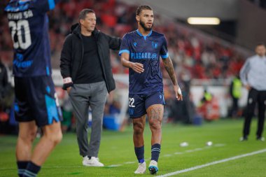 Taca de Portugal maçında Nathan Santos SL Benfica ile FC Famalicao arasında oynanan 23 / 24 'lük dördüncü tur maçında Estadio Da Luz, Lizbon, Portekiz' de. (Maciej Rogowski)