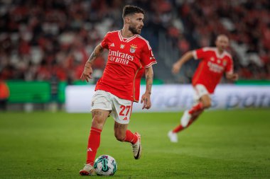 Taca de Portugal maçında Rafael Silva SL Benfica ile FC Famalicao arasında oynanan 23 / 24 'lük dördüncü tur maçında Estadio Da Luz, Lizbon, Portekiz' de. (Maciej Rogowski)