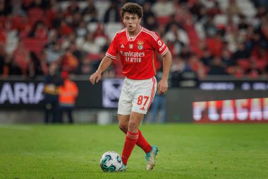Joao Neves Taca de Portugal maçında SL Benfica ile FC Famalicao arasında oynanan 23 / 24 'lük dördüncü tur maçında Estadio Da Luz, Lizbon, Portekiz' de. (Maciej Rogowski)