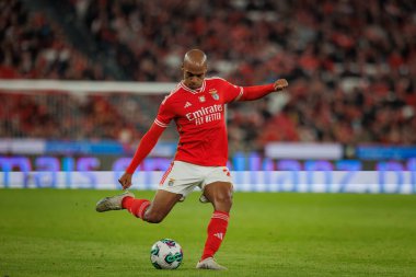 Joao Mario Taca de Portugal maçında SL Benfica ile FC Famalicao arasında oynanan 23 / 24 'lük dördüncü tur maçında Estadio Da Luz, Lizbon, Portekiz' de. (Maciej Rogowski)