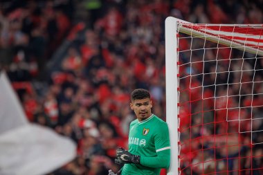 Luiz Junior, Taca de Portugal maçında SL Benfica ile FC Famalicao arasında oynanan 23 / 24 'lük dördüncü tur maçında Estadio Da Luz, Lizbon' da oynandı. (Maciej Rogowski)