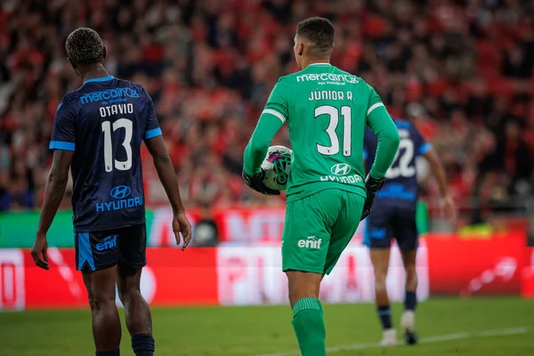 Luiz Junior, Taca de Portugal maçında SL Benfica ile FC Famalicao arasında oynanan 23 / 24 'lük dördüncü tur maçında Estadio Da Luz, Lizbon' da oynandı. (Maciej Rogowski)
