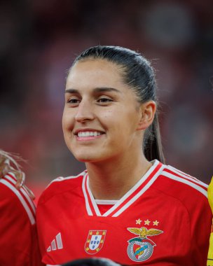 Kika Nazareth UEFA Kadınlar Ligi sırasında SL Benfica ve Eintracht Frankfurt arasında oynanan 23 / 24 maçında Estadio Da Luz, Lizbon, Portekiz 'de. (Maciej Rogowski)