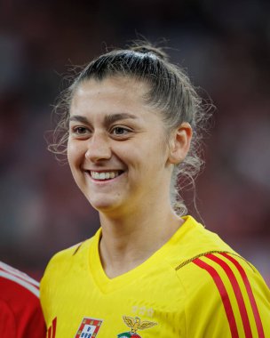 Lena Pauels UEFA Kadınlar Ligi sırasında SL Benfica ve Eintracht Frankfurt arasında oynanan 23 / 24 maçında Estadio Da Luz, Lizbon, Portekiz 'de. (Maciej Rogowski)