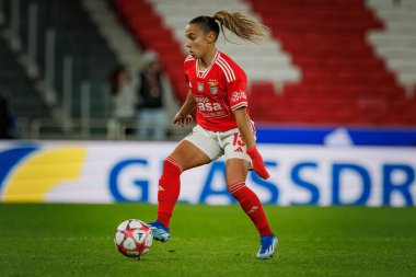 Lucia Alves UEFA Kadınlar Ligi 'nde SL Benfica ve Eintracht Frankfurt arasında oynanan 23 / 24 maçında Estadio Da Luz, Lizbon, Portekiz' de. (Maciej Rogowski)