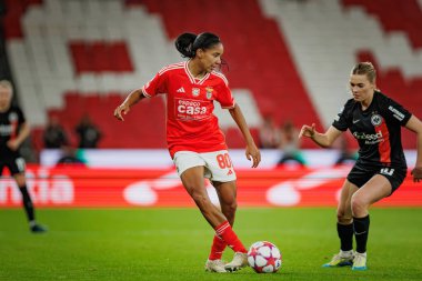 Lais Araujo UEFA Kadınlar Ligi sırasında SL Benfica ve Eintracht Frankfurt arasında oynanan 23 / 24 maçında Estadio Da Luz, Lizbon, Portekiz 'de. (Maciej Rogowski)