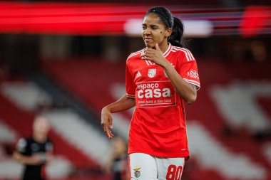 Lais Araujo UEFA Kadınlar Ligi sırasında SL Benfica ve Eintracht Frankfurt arasında oynanan 23 / 24 maçında Estadio Da Luz, Lizbon, Portekiz 'de. (Maciej Rogowski)