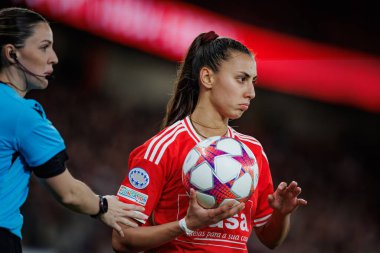 Catarina Amado UEFA Kadınlar Ligi sırasında SL Benfica ve Eintracht Frankfurt arasında oynanan 23 / 24 maçında Estadio Da Luz, Lizbon, Portekiz 'de. (Maciej Rogowski)