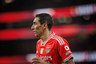 Portekiz Ligi maçında SL Benfica ve SC Farense arasında Estadio Da Luz, Lizbon, Portekiz 'de oynanan maçta Angel Di Maria. (Maciej Rogowski)
