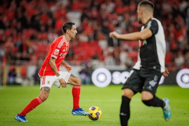 Portekiz Ligi maçında SL Benfica ve SC Farense arasında Estadio Da Luz, Lizbon, Portekiz 'de oynanan maçta Angel Di Maria. (Maciej Rogowski)