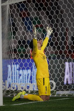 Matheus Magalhaes, Taca Da Liga (Allianz Kupası) sırasında Estadio Municipal de Leiria - Estadio Dr. Magalhaes Pessoa, Leiria, Portekiz 'deki Sporting CP ve SC Braga arasında oynanan ilk yarı final maçı. (Maciej Rogowski)