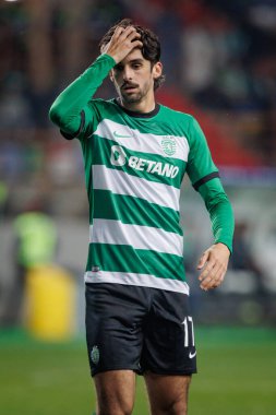 Francisco Trincao, Taca Da Liga sırasında (Allianz Kupası) Estadio Municipal de Leiria 'da Sporting CP ile SC Braga arasında oynanan ilk yarı final maçı - Estadio Dr. Magalhaes Pessoa, Leiria, Portekiz. (Maciej Rogowski)
