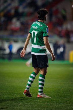 Estadio Municipal de Leiria - Estadio Dr. Magalhaes Pessoa, Leiria, Portekiz 'de Sporting CP ve SC Braga arasında oynanan ilk yarı final maçı olan Taca Da Liga' da oynanan X maçı. (Maciej Rogowski)