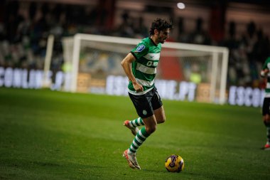 Francisco Trincao, Taca Da Liga sırasında (Allianz Kupası) Estadio Municipal de Leiria 'da Sporting CP ile SC Braga arasında oynanan ilk yarı final maçı - Estadio Dr. Magalhaes Pessoa, Leiria, Portekiz. (Maciej Rogowski)