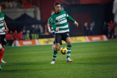 Sebastian Coates, Taca Da Liga sırasında (Allianz Kupası) Estadio Municipal de Leiria 'da Sporting CP ve Sporting Clube de Braga arasında oynanan ilk yarı final maçı - Estadio Dr. Magalhaes Pessoa, Leiria, Portekiz. (Maciej Rogowski)
