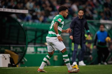 Liga Portekiz maçında Marcus Edwards, Sporting CP ile Casa Pia AC, Estadio Jose Alvalade, Lizbon, Portekiz arasında 23 / 24 maç oynadı. (Maciej Rogowski)